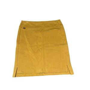 Lacoste Mustard Ochre Yellow Pencil Skirt 36